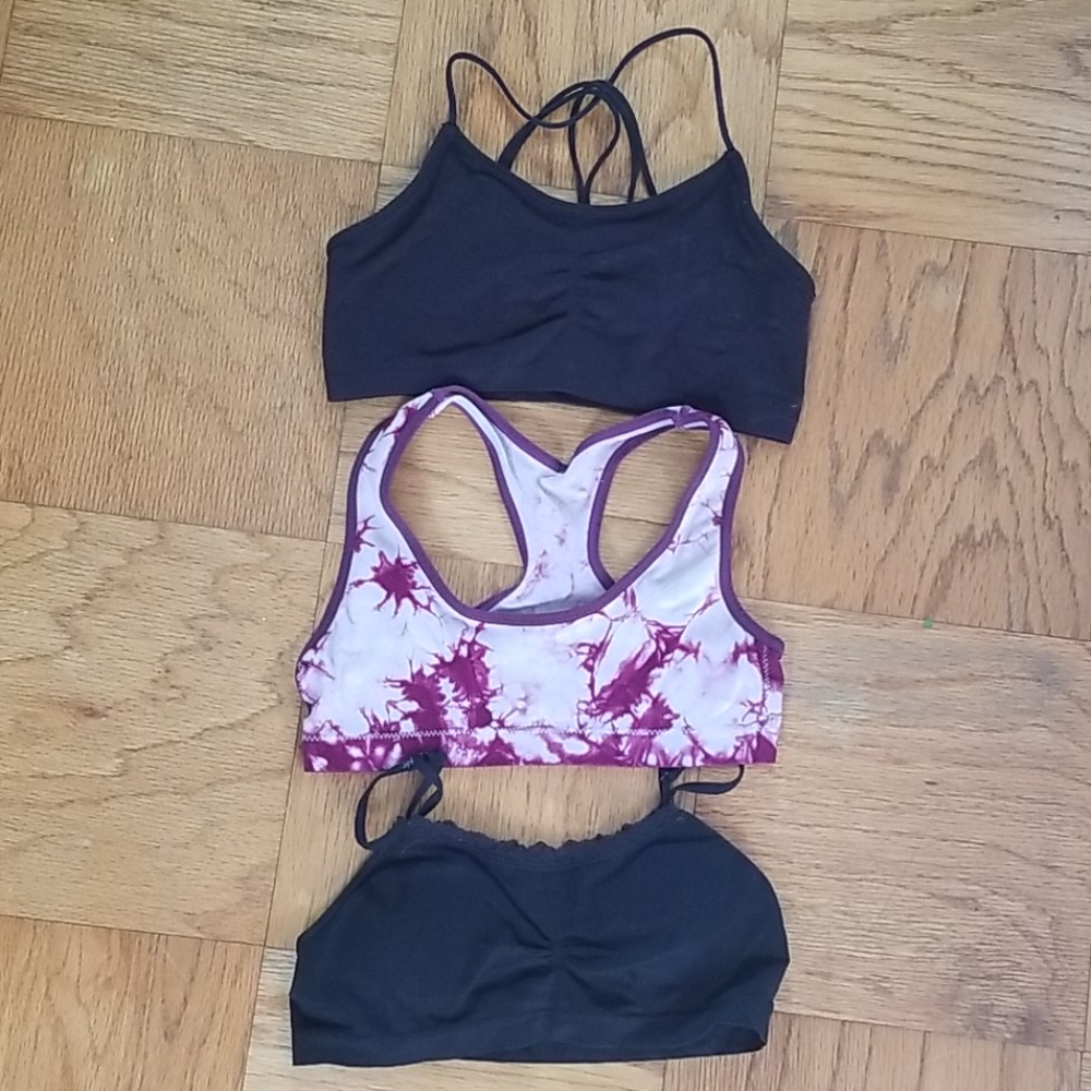 3 girls athletic bras